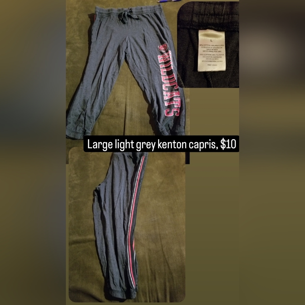 Large grey capri pants